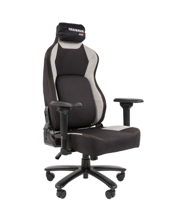 Кресло игровое CHAIRMAN CH30 Ткань черный/серый