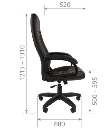 Кресло офисное CHAIRMAN 950LT пластик, экокожа Черный