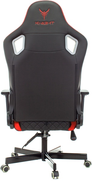 Кресло игровое Knight Outrider Эко.кожа крестовина металл, механизм топ-ган Lux, красный