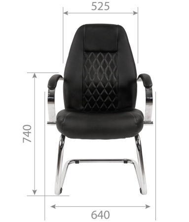 Кресло для посетителя CHAIRMAN 950V Экокожа Черный