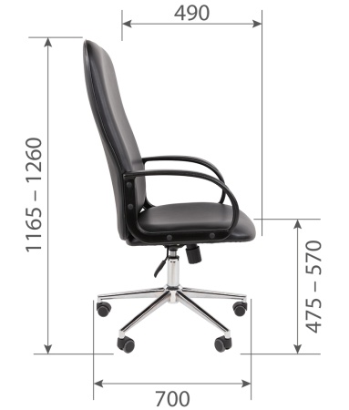 Кресло офисное CHAIRMAN 278 ЭКО черный