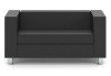 Диван двухместный Алекто Chairman, черный EUROLINE-9100