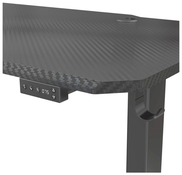 Стол для компьютера Cactus CS-EDL-GBK RGB 140x60x72см электропривод столешница МДФ черный каркас черный
