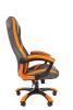 Кресло CHAIRMAN Драйв 22 Экокожа серо-оранжевое