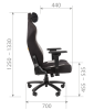 Кресло игровое CHAIRMAN CH30 Ткань черный/серый