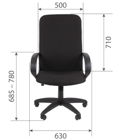 Кресло офисное CHAIRMAN 278 Ткань черная